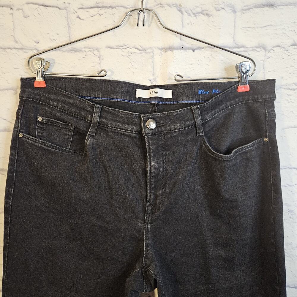 BRAX Feel Good Womens Style Mary Jeans Black Slim Fit Blue Planet 34x32 - Picture 2 of 8